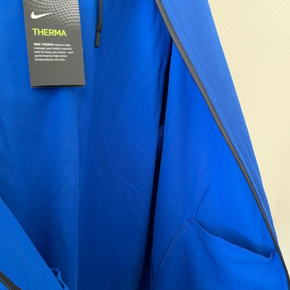 NWT Nike Therma Navy Blue Sport Zip Hoodie Large - Picture 4 of 5